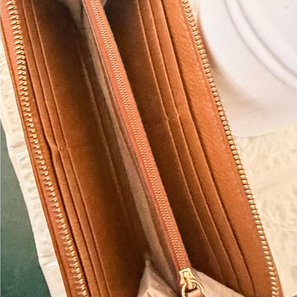 Michael Kors Tan Leather Clutch